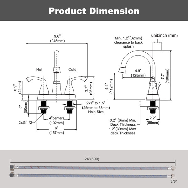 Aleasha Centerset Faucet 2handle Bathroom Faucet with Drain Assembly